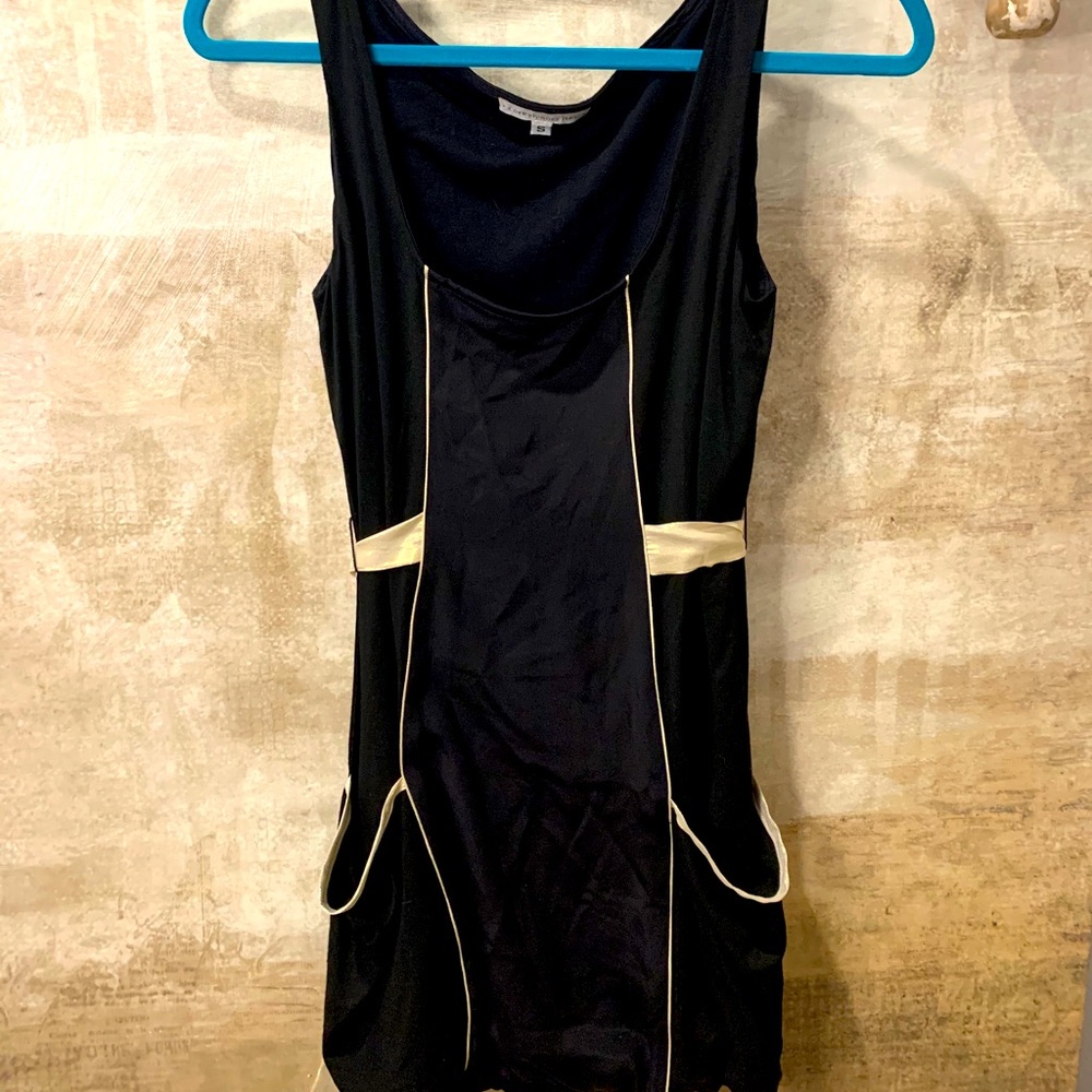 Black and gold mini dress. Size small